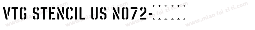 Vtg Stencil US No72字体转换